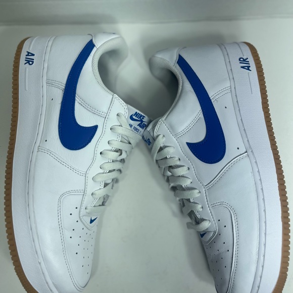 Nike Air Force 1'07 Low Men's Shoes White/Royal Blue DJ3911-101 Used Size 13 - Picture 9 of 12